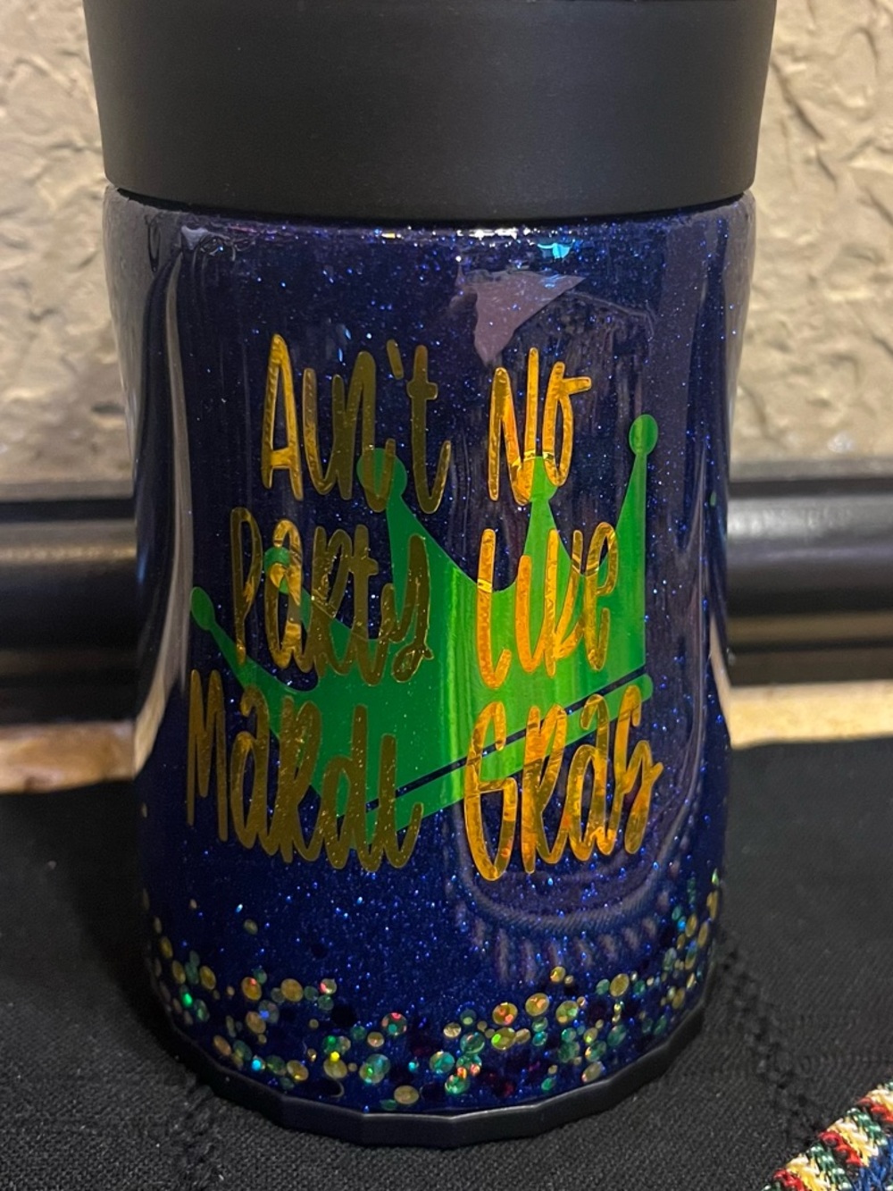 NIB HOGG Mardi Gras 12oz Custom Insulated Tumbler - Picture 9 of 11